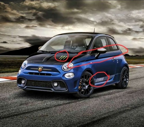 Abarth 500 595 autoaufkleber - 500,