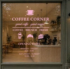 Café Fenster Aufkleber