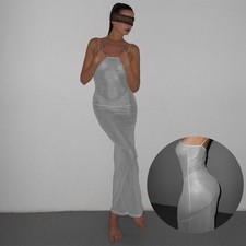Damen sexy maxi kleid pool - kleid,