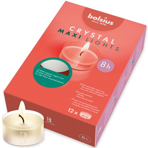 12er set bolsius - 12er, crystal