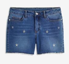 Neu Jeans-Shorts mit Stickerei