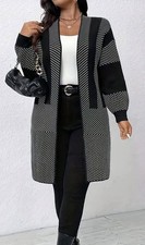 Lagenlook Cardigan Gr. 56-58 Strickmantel Strickjacke Mantel Oversize