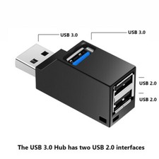 3 Port USB 3.0 Verteiler Super Speed Daten HUB Adapter für Notebook Schwarz/Weiß