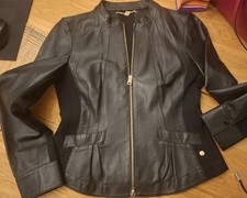 Leder Jacke Marc cain N2 S 36 Lederjacke Blouson neuw echtes Leder Schwarz 