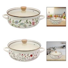 Emaille Topf mit Deckel mit