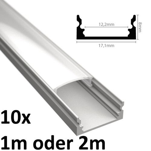 10x alu profil leiste - 10x,