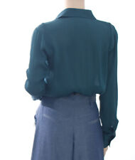 Anna Fuchs Seisencrêpe-Bluse Türkis, Gr. 36