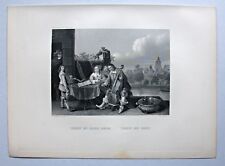 Musik, Hausmusik bei den Teniers. Stahlstich von W. French 1847