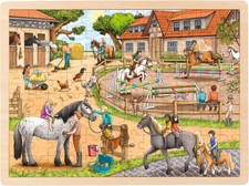Einlegepuzzle Reiterhof | 40 x