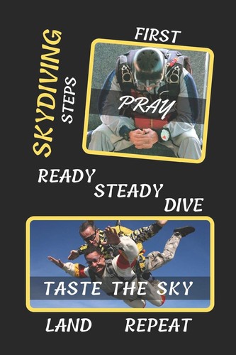 Titel skydiving steps - steps:, pray