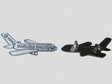 Seltene Werbe-Brosche "BOSCH FLUGZEUG SICHERHEITSSYSTEM TECHNOLOGIE" Werbung