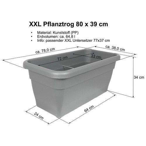 Xxl pflanztrog pflanzkübel - pflanztrog,