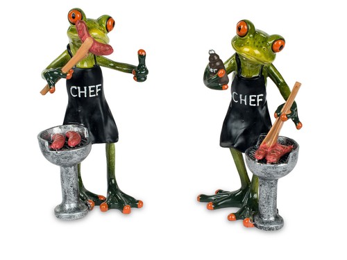 Frosch grill mit wurst oder - frosch, am