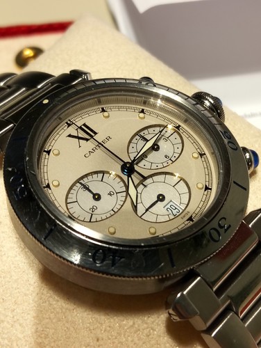 Cartier pasha 38mm - cartier, chrono