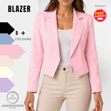 Damen Cropped Blazer Jacke