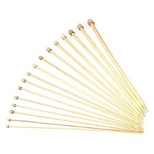1 Paar Stricknadeln Bambus