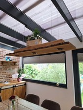 Hängelampe Pendelleuchte Holz für Wohnzimmer, Küche, Esszimmer Massivholz Eiche