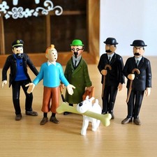 6pcs die Abenteuer von Tim und Struppi Figur Figurine nach Hause Oranmen DE
