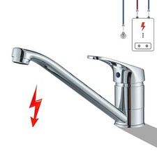 Niederdruck Küchenarmatur Chrom Langer Auslauf  Wasserhahn Küche Mischbatterie