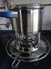 ♥ Schulte-Ufer Fondue Edelstahl 6 Personen inkl. Pastenbrenner & Rechaud ♥