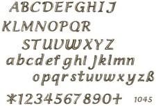 Buchstaben Ziffern Bronze