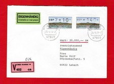 ATM WERTFEHLDRUCK Wertbrief