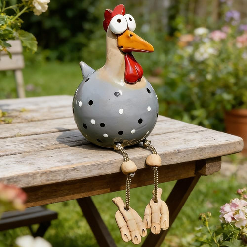 Keramik huhn gartendeko - keramik,