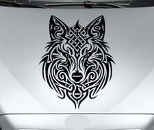 Aufkleber Auto Motorhaube Wikinger Nordic Viking Thor Hammer Wolf Kreis Odin 267
