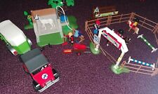 Playmobil 4193 "Pferdewaschstation" +4185 "Springplatz"+4189 "Jeep mit Anhänger"