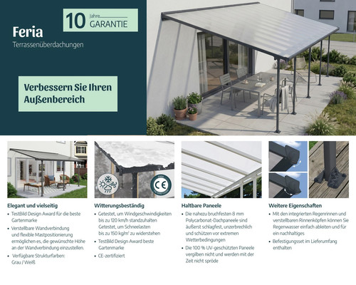 Terrassenüberdachung feria - terrassenüberdachung,
