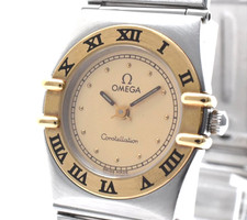 [N NEUWERTIG+] OMEGA Constellation Cal.1455 795.1080 18K Gold Qz Damenuhr JAPAN