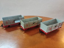 Playmobil 4010 grauer offener Güterwagen Eisenbahn 3 Stück