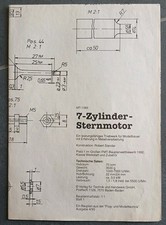 VTH MT-1065 Bauplan 7-Zylinder Sternmotor 