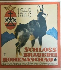 Flaschenetikett Schlossbrauerei Hohenaschau, Entwurf Ludwig Hohlwein