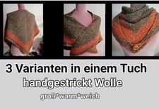 großes Dreieck-Schultertuch*handgestrickt. *Wolle*dick  und kuschelig warm