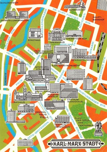 Karl marx stadt - karl-marx-stadt, stadtplankarte