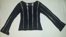 Gothicana Langarm Shirt mit Netzeinsätz Gothic Larp Cosplay Größe L schwarz