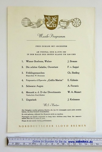 Musikprogramm der - 29, –
