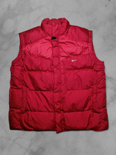 Vintage Y2K Nike Daunenweste Größe XL Herren Weste Rot