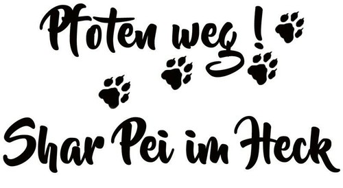 Shar pei autoaufkleber - shar,