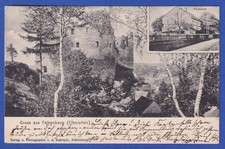 Alte AK Falkenberg (Oberpfalz), gelaufen nach 1915 nach (Garmisch-)Partenkirchen