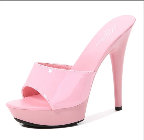 Damen open toe pantoletten - open,