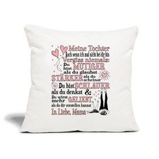 Meine Tochter Geschenk Liebeserklärung Mama Kissenbezug 45 x 45 cm, One size