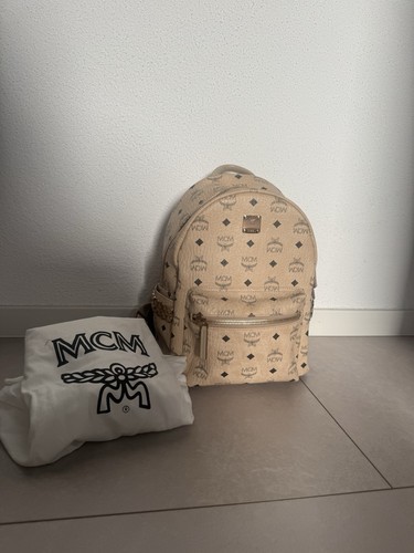 Mcm rucksack beige gold - rucksack,
