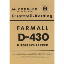 McCormick Ersatzteilliste Dieselschlepper Farmall D430 Traktor Ersatzteilliste