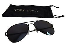 Pilotenbrille Black Sonnenbrille Fliegerbrille Brille Pornobrille Schwarz Q1