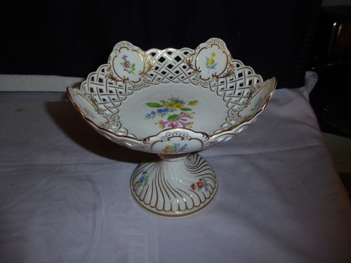 Meissen fußschale durchbruch - meissen,