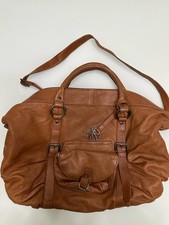 Baccini Leder Hand Tasche  Leder Schultertasche Damentasche Bag Italien Shopper