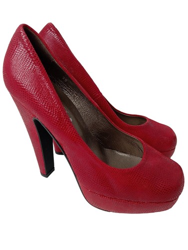 Rosa rot high heels - high,