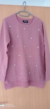 Pullover ErnstingsFamily, Gr 40, neu mit Etikett, rosa-grau mit kleine Perlen